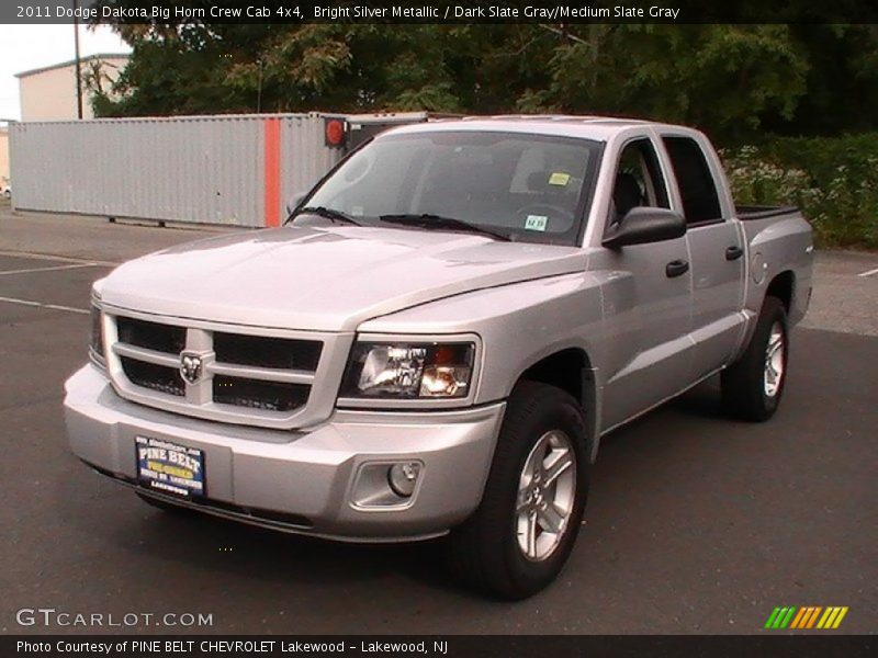 Bright Silver Metallic / Dark Slate Gray/Medium Slate Gray 2011 Dodge Dakota Big Horn Crew Cab 4x4