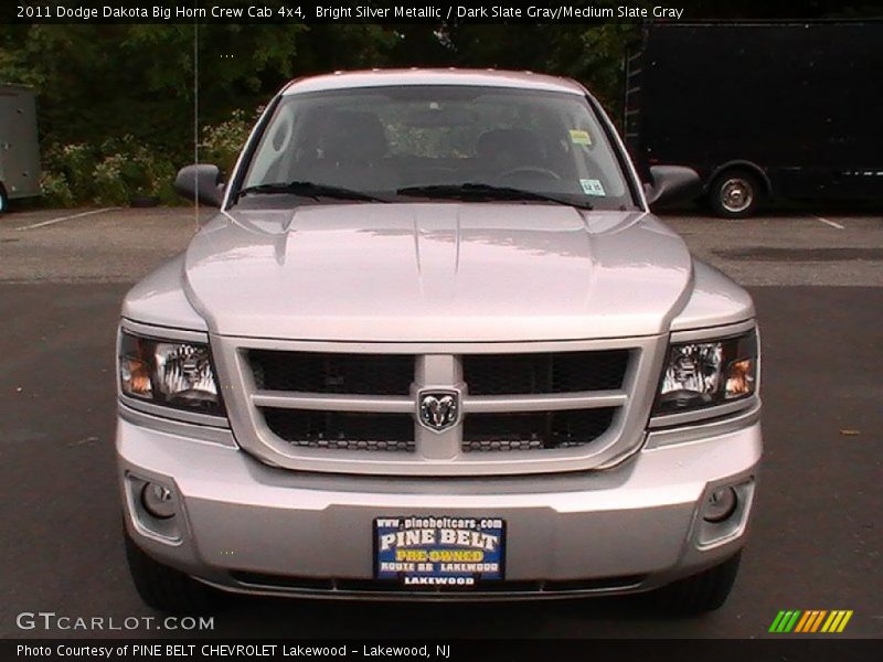 Bright Silver Metallic / Dark Slate Gray/Medium Slate Gray 2011 Dodge Dakota Big Horn Crew Cab 4x4