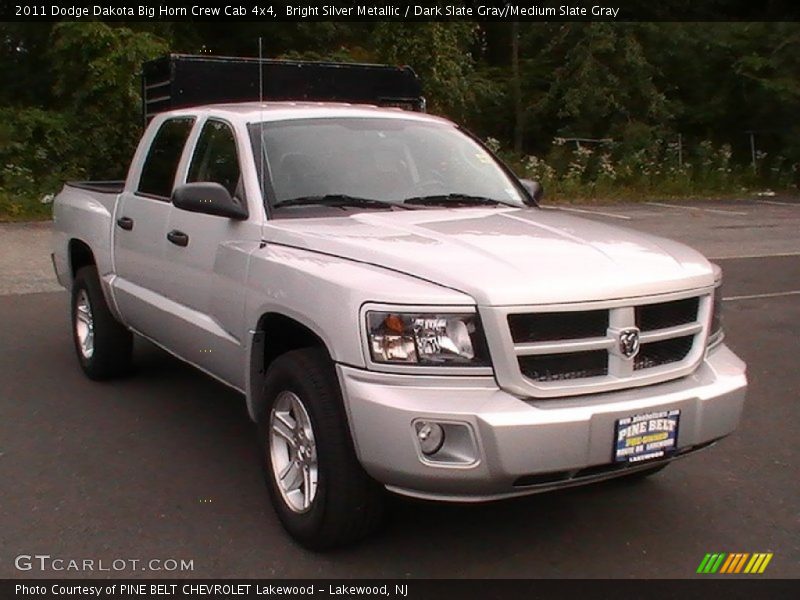 Bright Silver Metallic / Dark Slate Gray/Medium Slate Gray 2011 Dodge Dakota Big Horn Crew Cab 4x4
