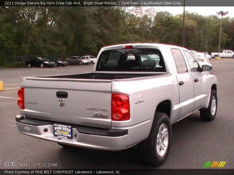 Bright Silver Metallic / Dark Slate Gray/Medium Slate Gray 2011 Dodge Dakota Big Horn Crew Cab 4x4