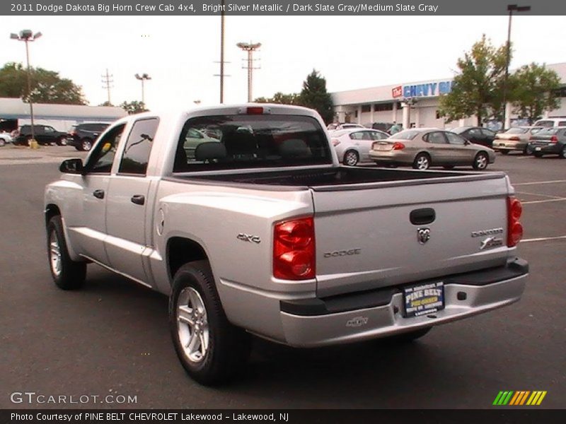 Bright Silver Metallic / Dark Slate Gray/Medium Slate Gray 2011 Dodge Dakota Big Horn Crew Cab 4x4