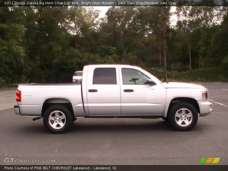 Bright Silver Metallic / Dark Slate Gray/Medium Slate Gray 2011 Dodge Dakota Big Horn Crew Cab 4x4