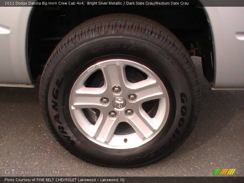 Bright Silver Metallic / Dark Slate Gray/Medium Slate Gray 2011 Dodge Dakota Big Horn Crew Cab 4x4