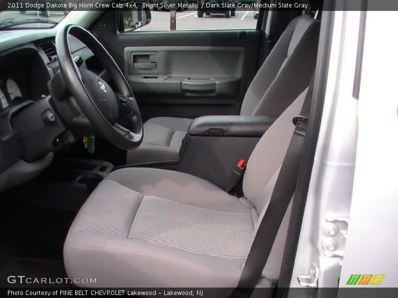 Bright Silver Metallic / Dark Slate Gray/Medium Slate Gray 2011 Dodge Dakota Big Horn Crew Cab 4x4