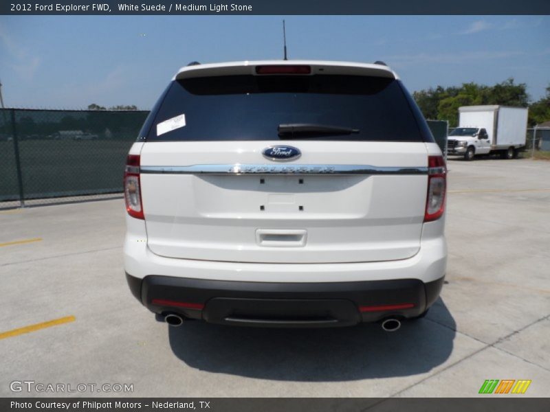 White Suede / Medium Light Stone 2012 Ford Explorer FWD