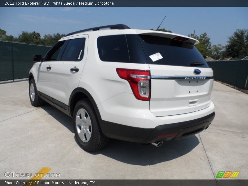 White Suede / Medium Light Stone 2012 Ford Explorer FWD