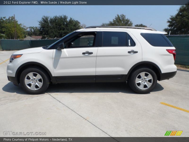  2012 Explorer FWD White Suede