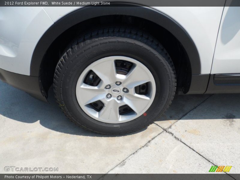White Suede / Medium Light Stone 2012 Ford Explorer FWD