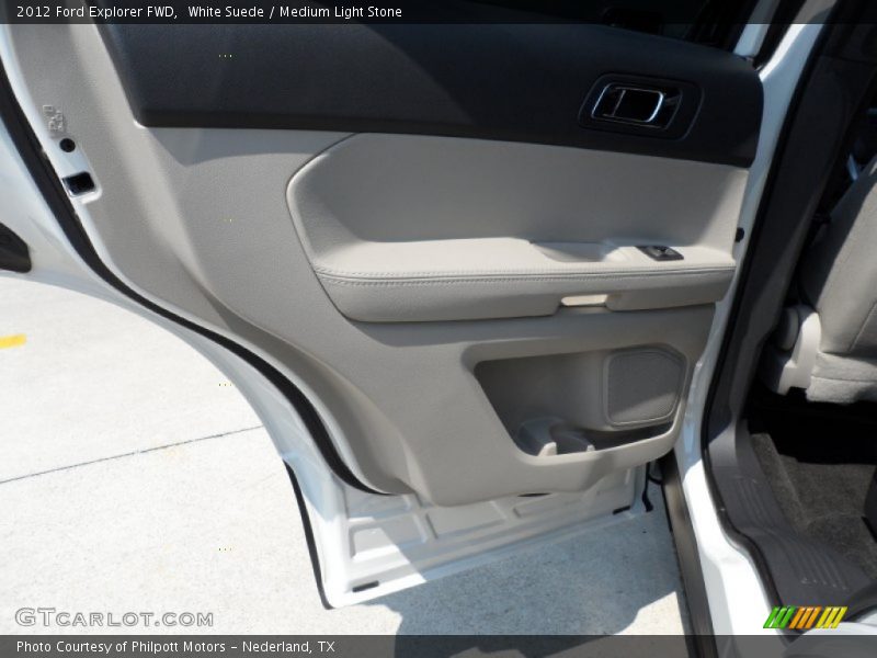 White Suede / Medium Light Stone 2012 Ford Explorer FWD