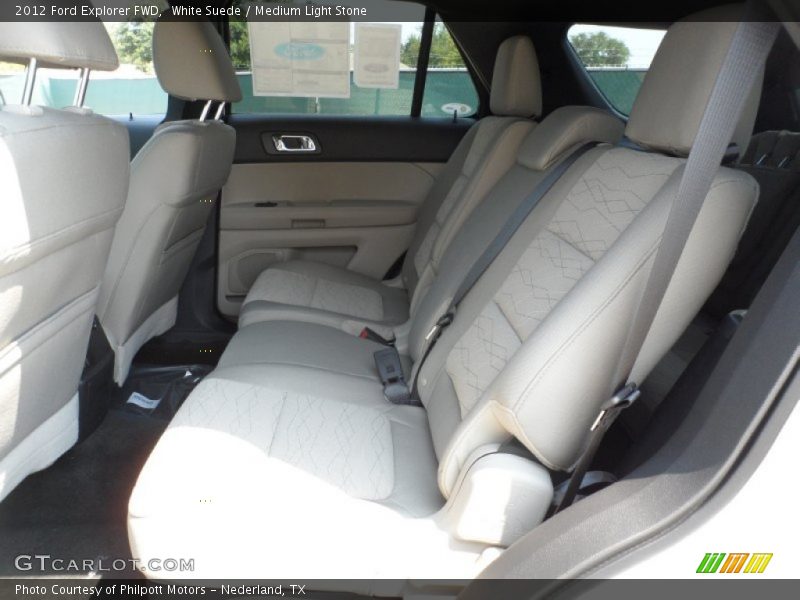 White Suede / Medium Light Stone 2012 Ford Explorer FWD