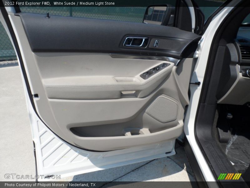 White Suede / Medium Light Stone 2012 Ford Explorer FWD