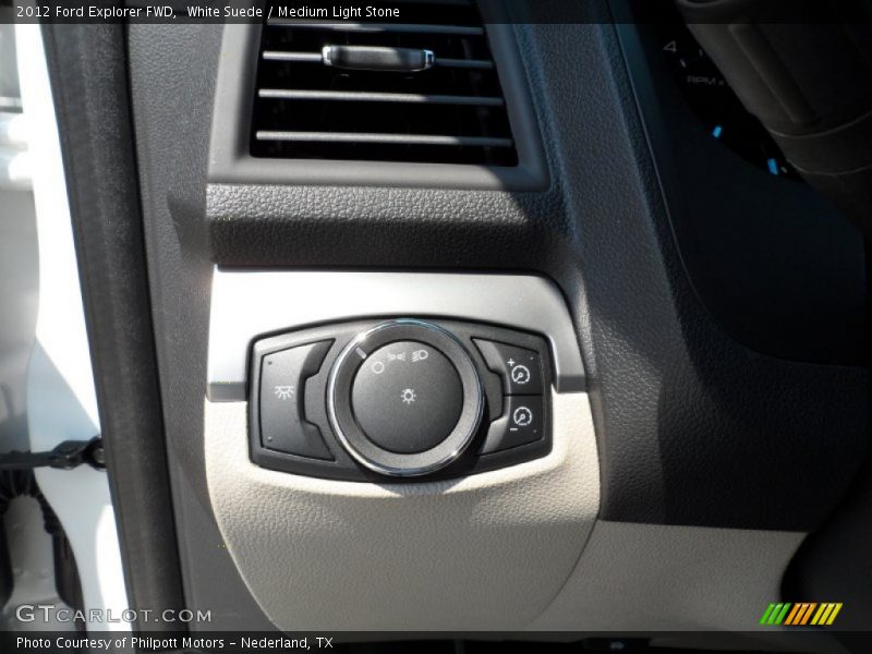 White Suede / Medium Light Stone 2012 Ford Explorer FWD