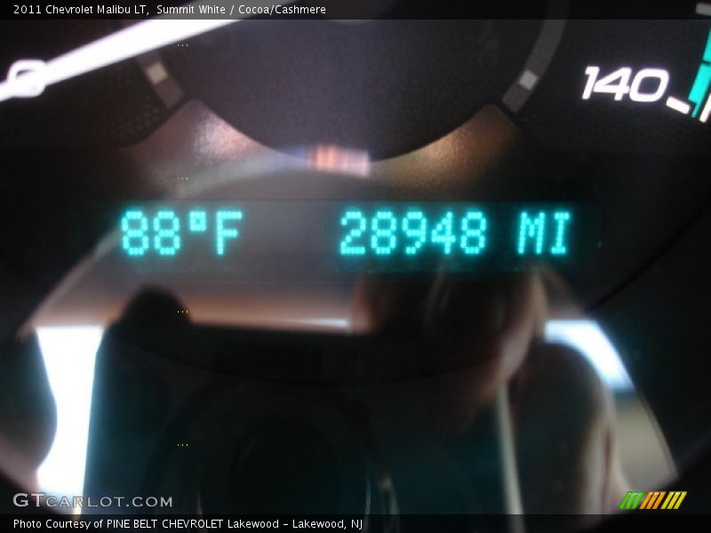 Summit White / Cocoa/Cashmere 2011 Chevrolet Malibu LT