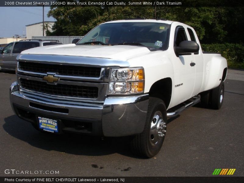 Summit White / Dark Titanium 2008 Chevrolet Silverado 3500HD Work Truck Extended Cab Dually