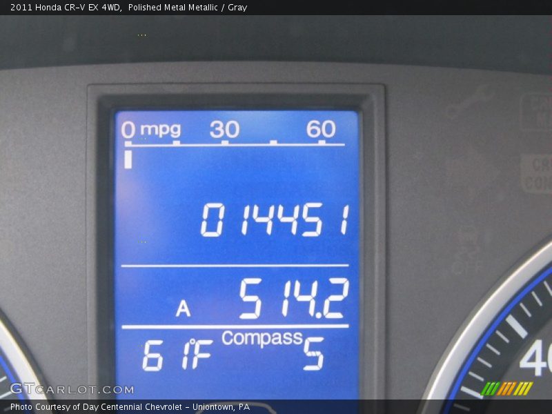 Polished Metal Metallic / Gray 2011 Honda CR-V EX 4WD