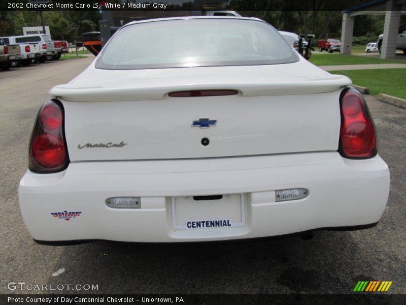 White / Medium Gray 2002 Chevrolet Monte Carlo LS