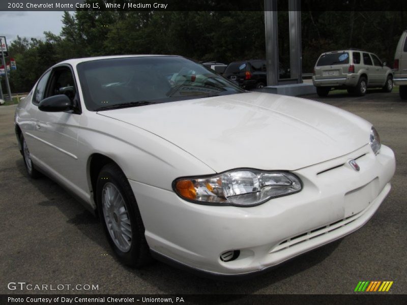 White / Medium Gray 2002 Chevrolet Monte Carlo LS