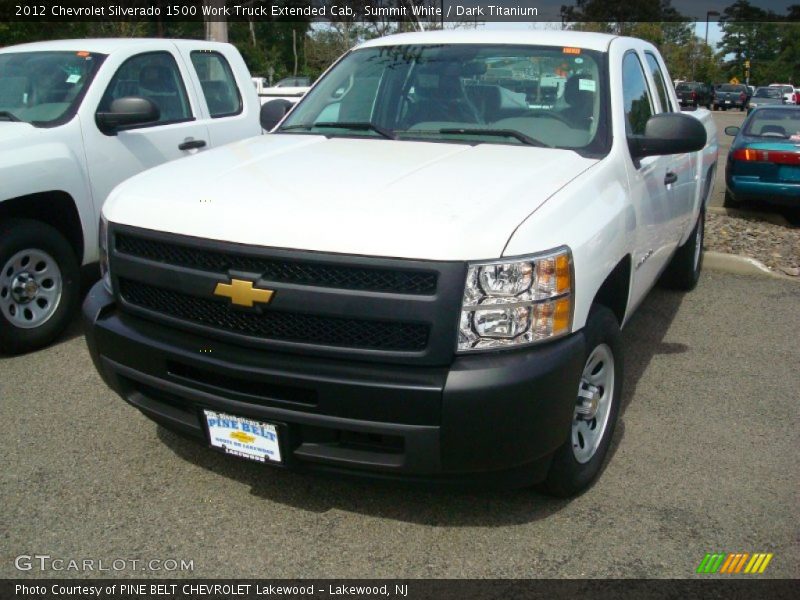 Summit White / Dark Titanium 2012 Chevrolet Silverado 1500 Work Truck Extended Cab