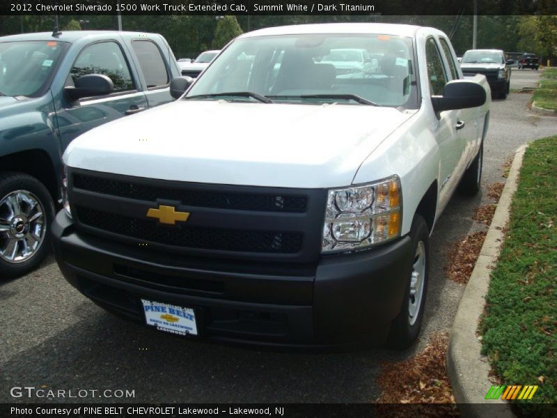 Summit White / Dark Titanium 2012 Chevrolet Silverado 1500 Work Truck Extended Cab