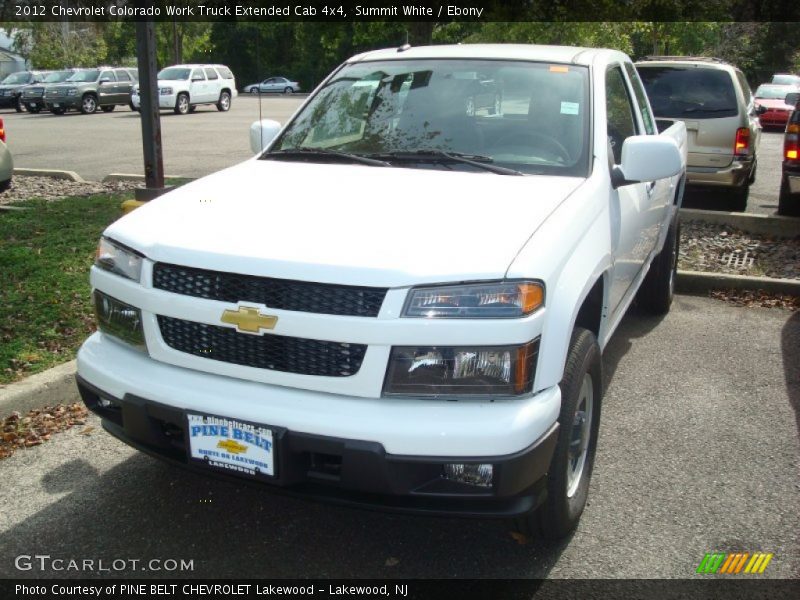 Summit White / Ebony 2012 Chevrolet Colorado Work Truck Extended Cab 4x4