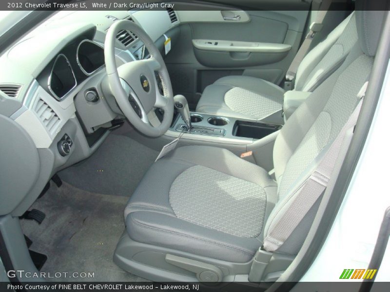 White / Dark Gray/Light Gray 2012 Chevrolet Traverse LS