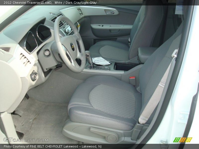 White / Dark Gray/Light Gray 2012 Chevrolet Traverse LS AWD