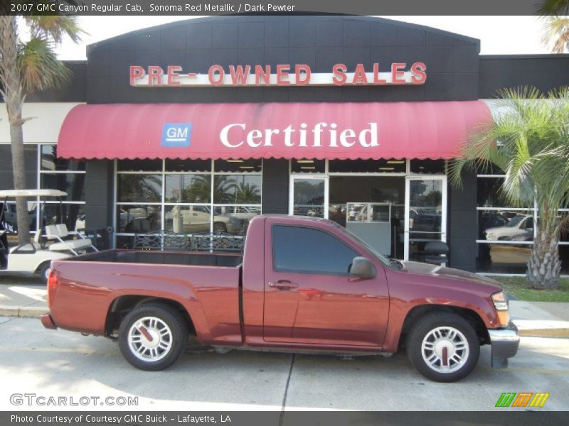 Sonoma Red Metallic / Dark Pewter 2007 GMC Canyon Regular Cab