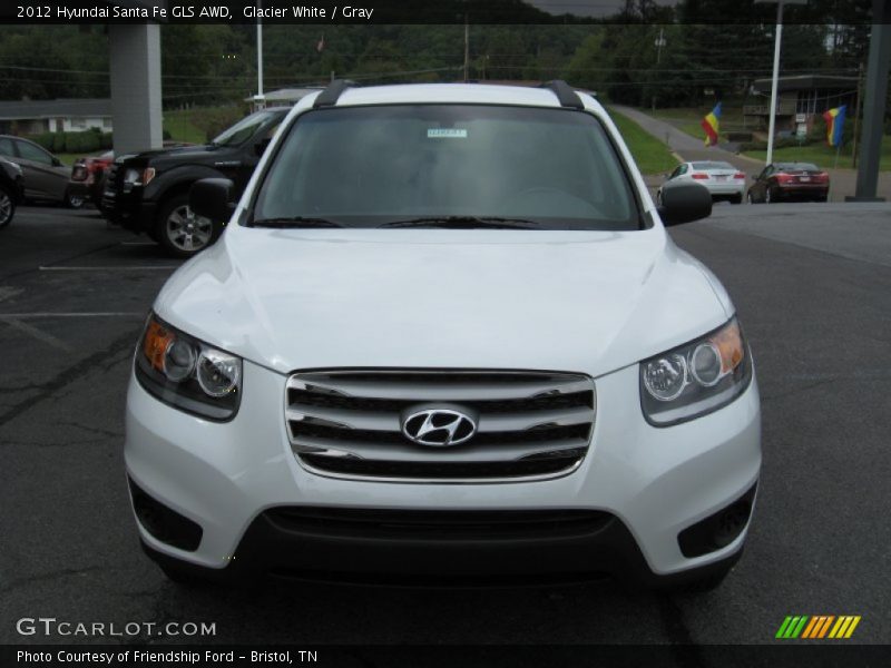 Glacier White / Gray 2012 Hyundai Santa Fe GLS AWD