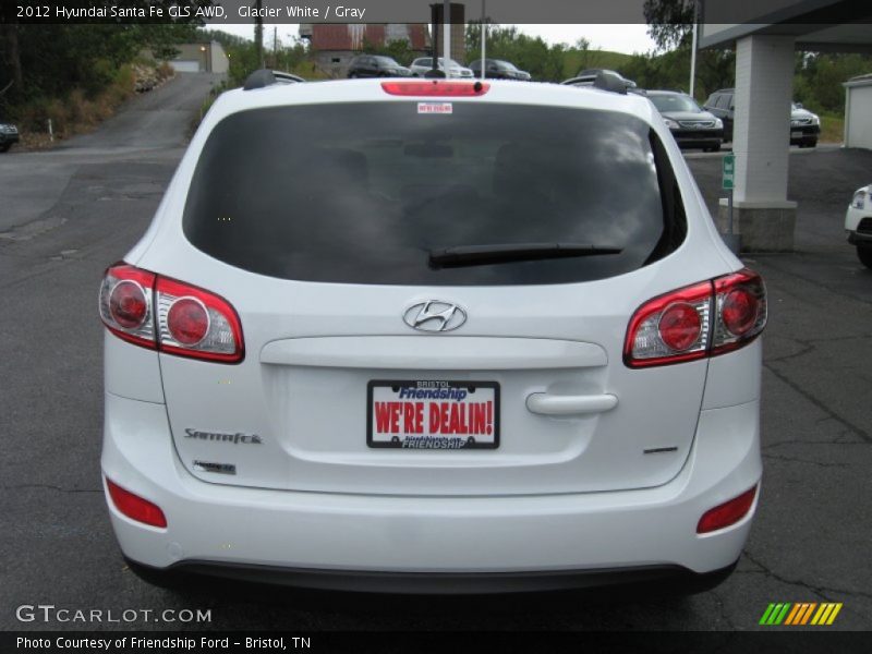 Glacier White / Gray 2012 Hyundai Santa Fe GLS AWD