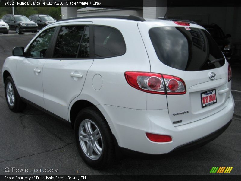 Glacier White / Gray 2012 Hyundai Santa Fe GLS AWD