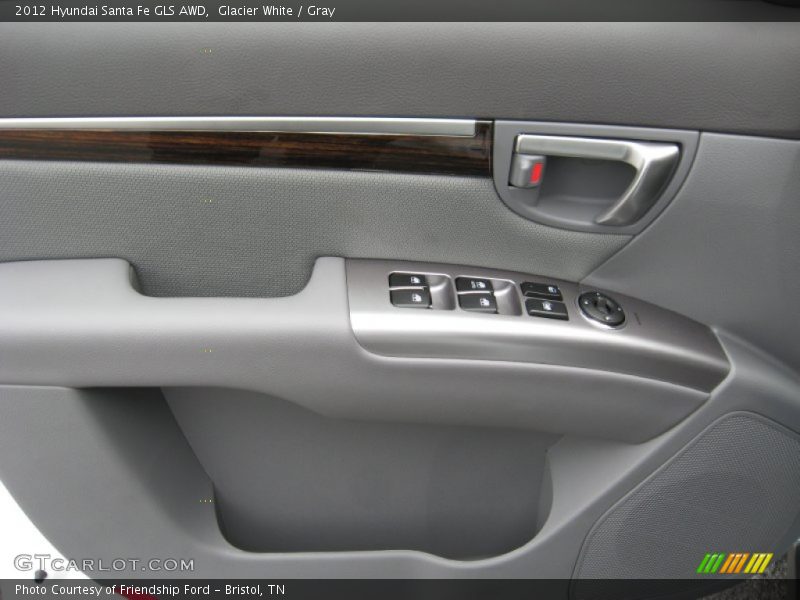 Glacier White / Gray 2012 Hyundai Santa Fe GLS AWD