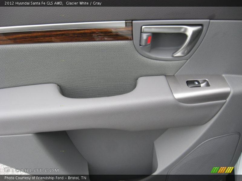 Glacier White / Gray 2012 Hyundai Santa Fe GLS AWD