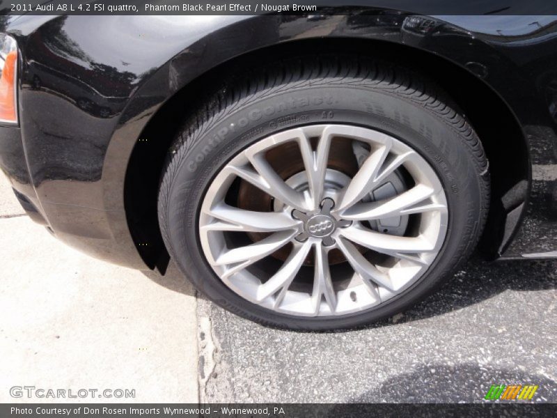 Phantom Black Pearl Effect / Nougat Brown 2011 Audi A8 L 4.2 FSI quattro
