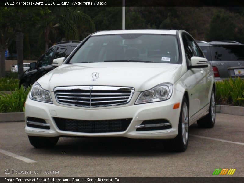 Arctic White / Black 2012 Mercedes-Benz C 250 Luxury