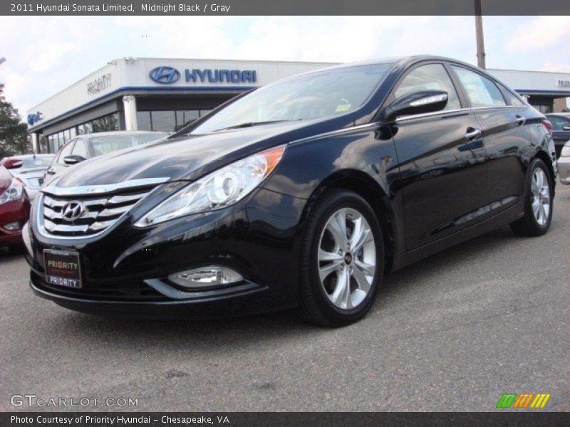 Midnight Black / Gray 2011 Hyundai Sonata Limited