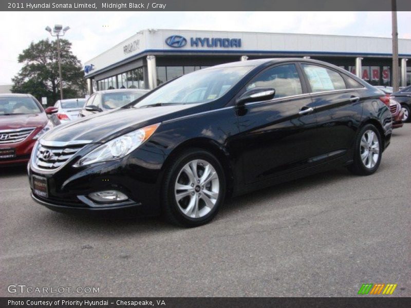 Midnight Black / Gray 2011 Hyundai Sonata Limited