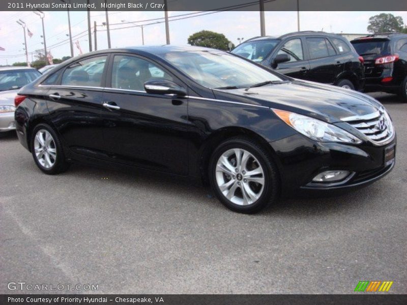 Midnight Black / Gray 2011 Hyundai Sonata Limited