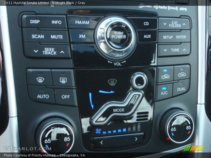 Midnight Black / Gray 2011 Hyundai Sonata Limited