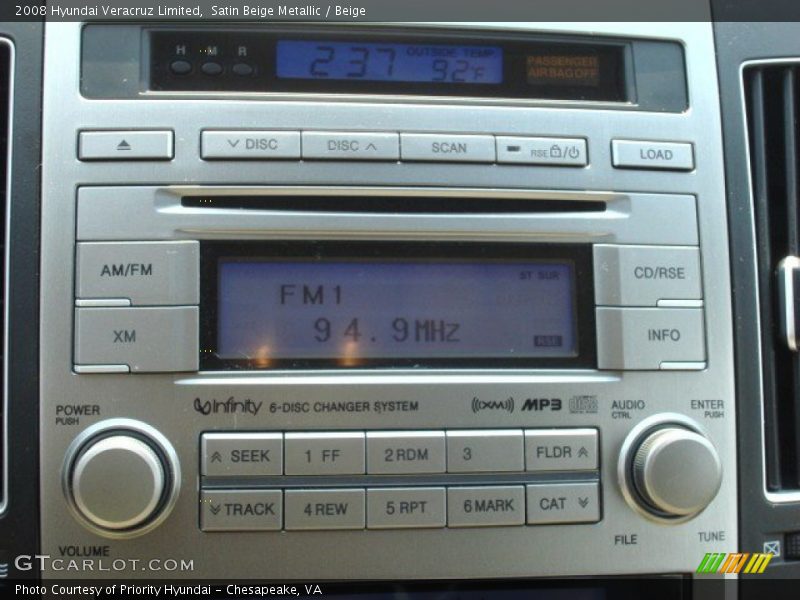Satin Beige Metallic / Beige 2008 Hyundai Veracruz Limited