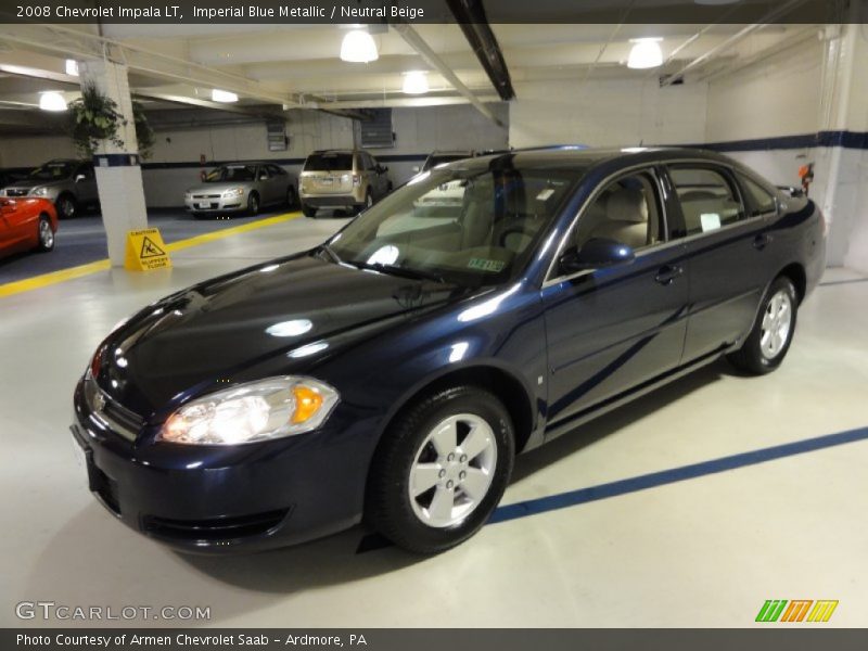 Imperial Blue Metallic / Neutral Beige 2008 Chevrolet Impala LT