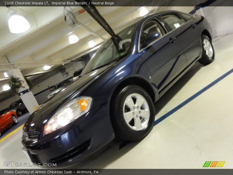 Imperial Blue Metallic / Neutral Beige 2008 Chevrolet Impala LT