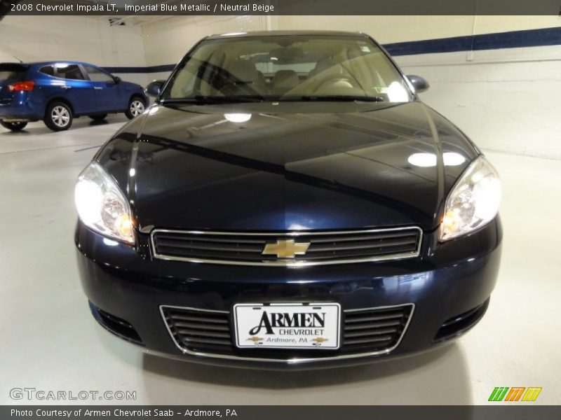Imperial Blue Metallic / Neutral Beige 2008 Chevrolet Impala LT
