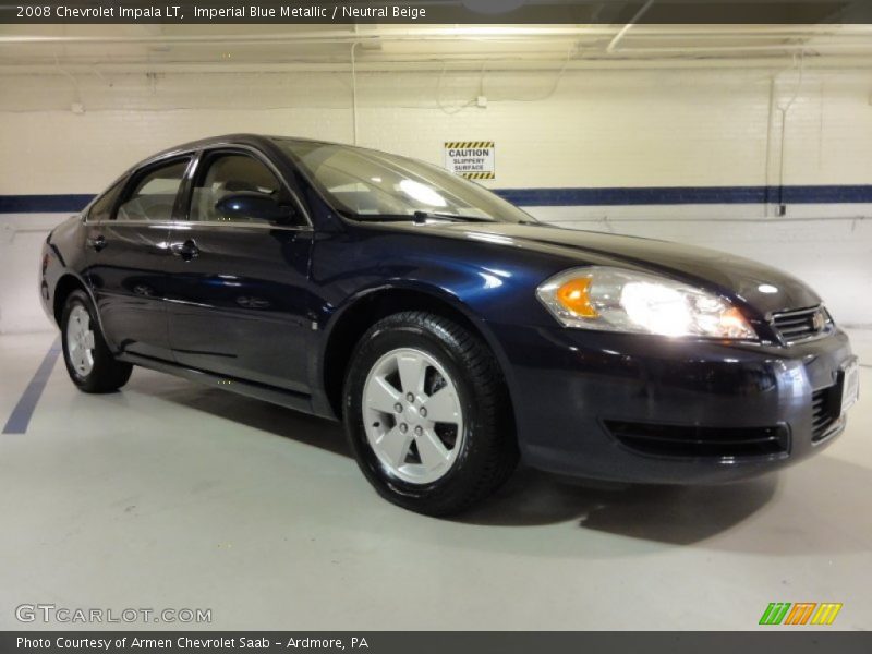 Imperial Blue Metallic / Neutral Beige 2008 Chevrolet Impala LT