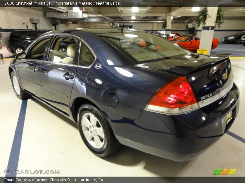 Imperial Blue Metallic / Neutral Beige 2008 Chevrolet Impala LT