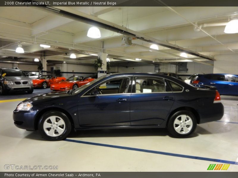 Imperial Blue Metallic / Neutral Beige 2008 Chevrolet Impala LT