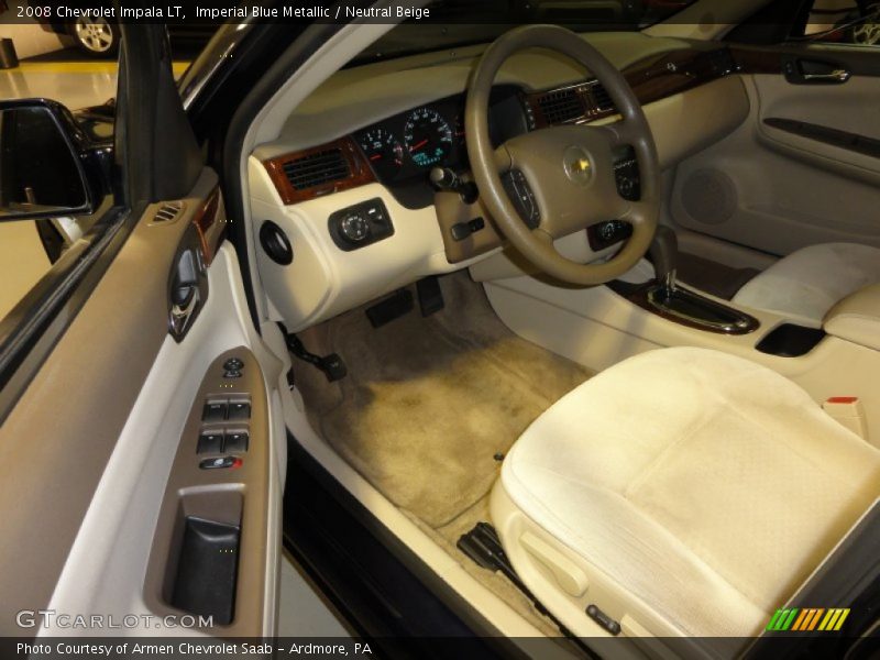 Imperial Blue Metallic / Neutral Beige 2008 Chevrolet Impala LT