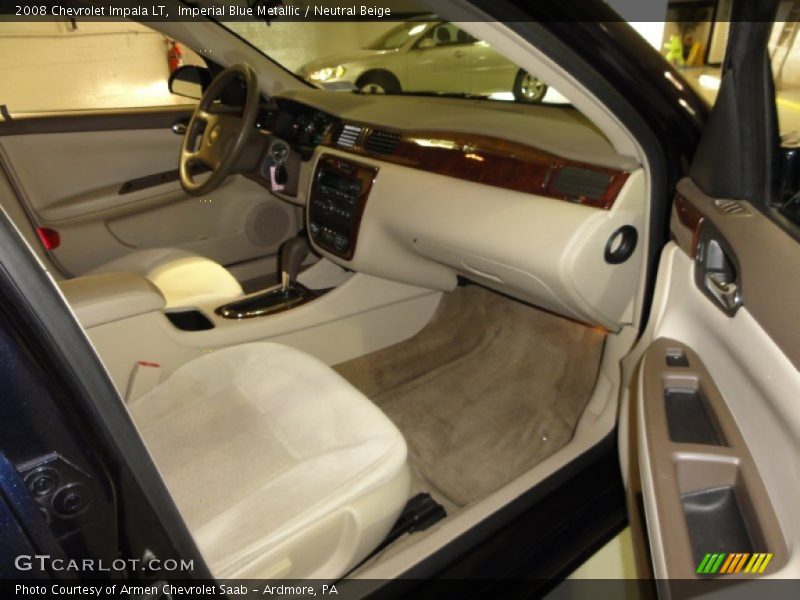 Imperial Blue Metallic / Neutral Beige 2008 Chevrolet Impala LT