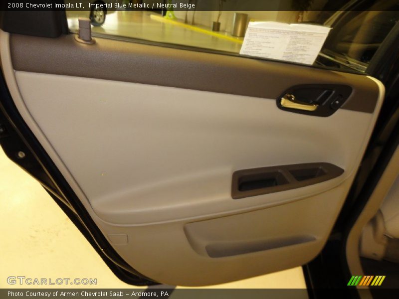 Imperial Blue Metallic / Neutral Beige 2008 Chevrolet Impala LT