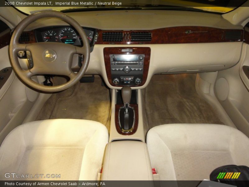 Imperial Blue Metallic / Neutral Beige 2008 Chevrolet Impala LT