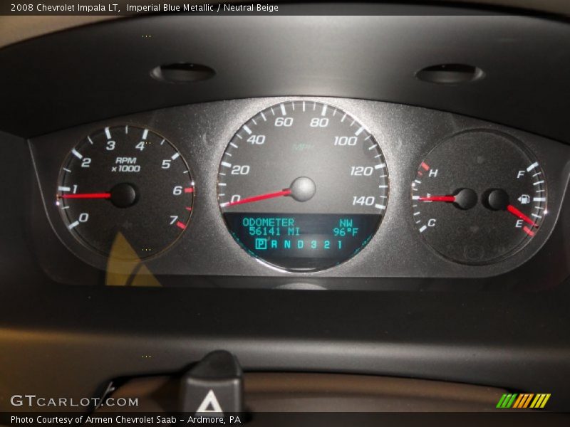 Imperial Blue Metallic / Neutral Beige 2008 Chevrolet Impala LT